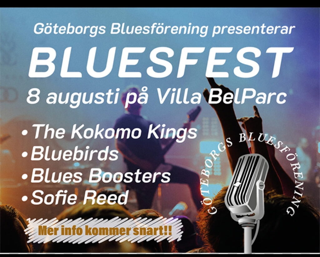 Bluesfest lördag 8 augusti 2026