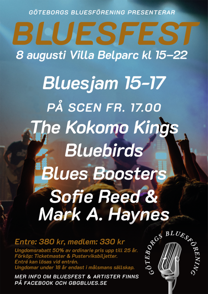 Bluesfest lördag 8 aug 2026